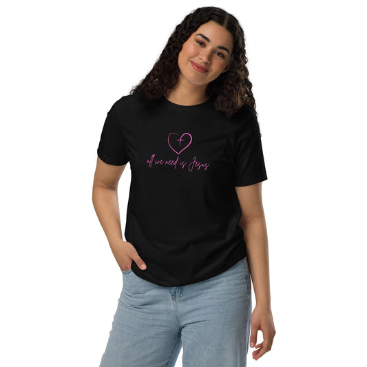 All we need is Jesus -Unisex staple eco Black  t-shirt